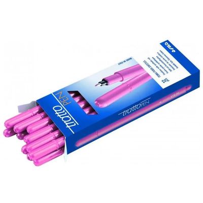 TRATTO Penne a Punta in Fibra Rosa 0,5 mm – 12 Pezzi