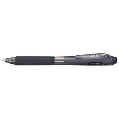 Pentel Wow Feel-it BX440-AI, confezione da 12 penne a sfera nere, punta 1 mm Pentel Wow Feel-it BX440-AI, confezione da 12 penne a sfera nere, punta 1 mm