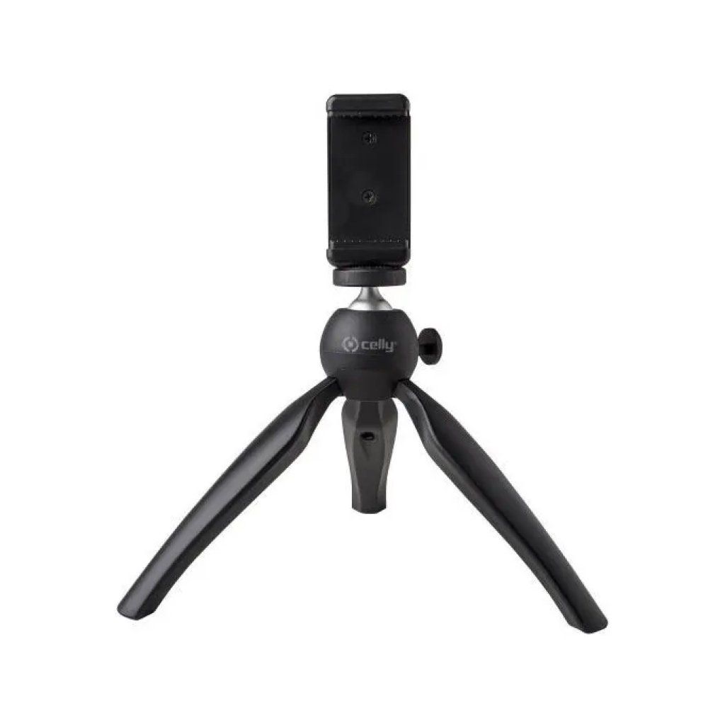 Celly Click Mini Treppiede da Tavolo per Smartphone e Fotocamere - Nero Celly Click Mini Treppiede da Tavolo per Smartphone e Fotocamere - Nero