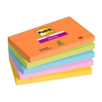 Post-it Super Sticky Boost Arancione, 5 blocchetti da 90 fogli