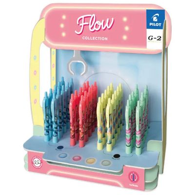Pilot G-2 Flow Limited Edition – Espositore da 48 penne gel blu e nere, tratto 0,7 mm Pilot G-2 Flow Limited Edition – Espositore da 48 penne gel blu e nere, tratto 0,7 mm