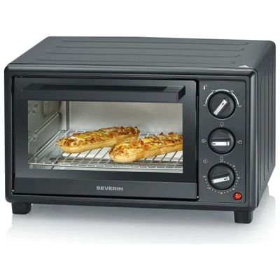Severin TO 2078 Forno Elettrico Compatto 20 L, 1600 W, con Grill, Nero