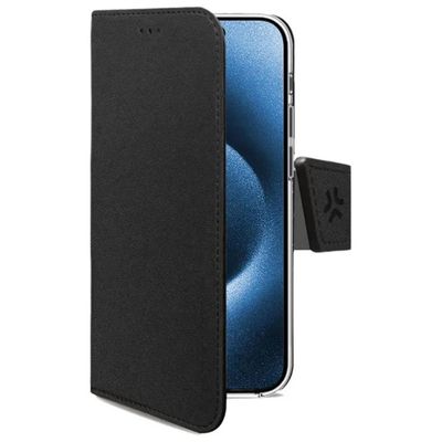 Celly Wally Case a Libro per iPhone 16 Pro, Nera Celly Wally Case a Libro per iPhone 16 Pro, Nera