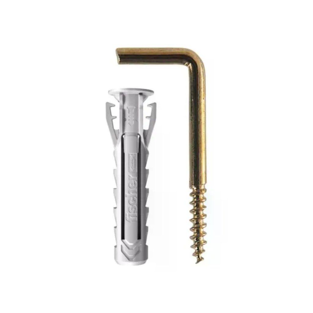 Fischer SX Plus 4×20 mm con ganci ottonati e clip, 10 pezzi