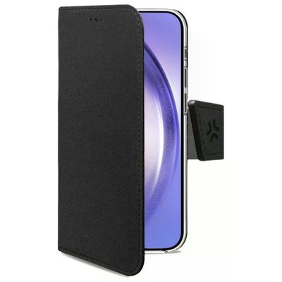 Celly Wally Custodia a Portafoglio Nera per Samsung Galaxy A55 5G