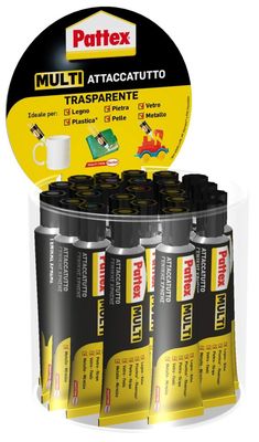 Pattex Attaccatutto Multi Trasparente, 25 tubetti da 20 ml