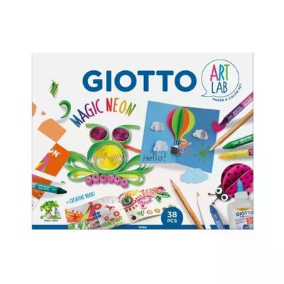 Giotto Art Lab Magic Neon – Kit creativo per collage e Quilling Art