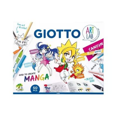 Giotto Art Lab How to Create Manga – Kit creativo da 50 pezzi Giotto Art Lab How to Create Manga – Kit creativo da 50 pezzi