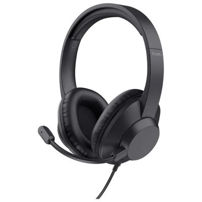 Trust Ayda Max 25460 – Cuffie over-ear cablate con microfono, jack 3,5 mm, nere