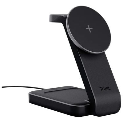 Trust Viro Supporto di Ricarica Wireless 3-in-1 Nero