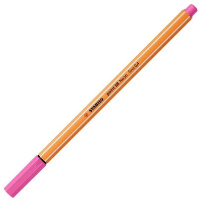 STABILO Point 88 Fineliner Rosa Neon – Confezione da 10