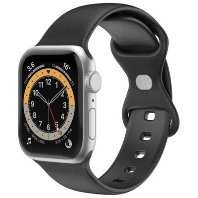 Celly Watchband – Cinturino nero in silicone per Apple Watch 42/44/45 mm