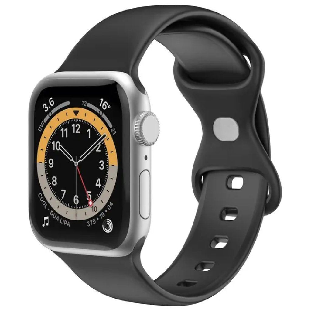 Celly Watchband – Cinturino in silicone nero per Apple Watch 42/44/45 mm