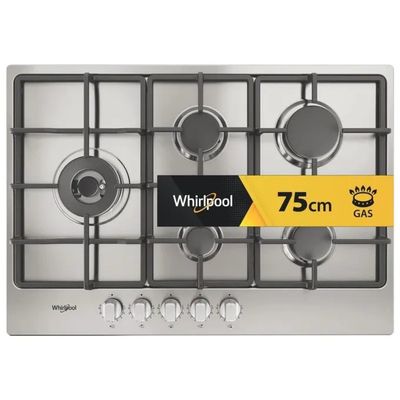 Whirlpool TGML 761 IX R Piano Cottura a Gas 73 cm, 5 Fuochi, Inox Whirlpool TGML 761 IX R Piano Cottura a Gas 73 cm, 5 Fuochi, Inox