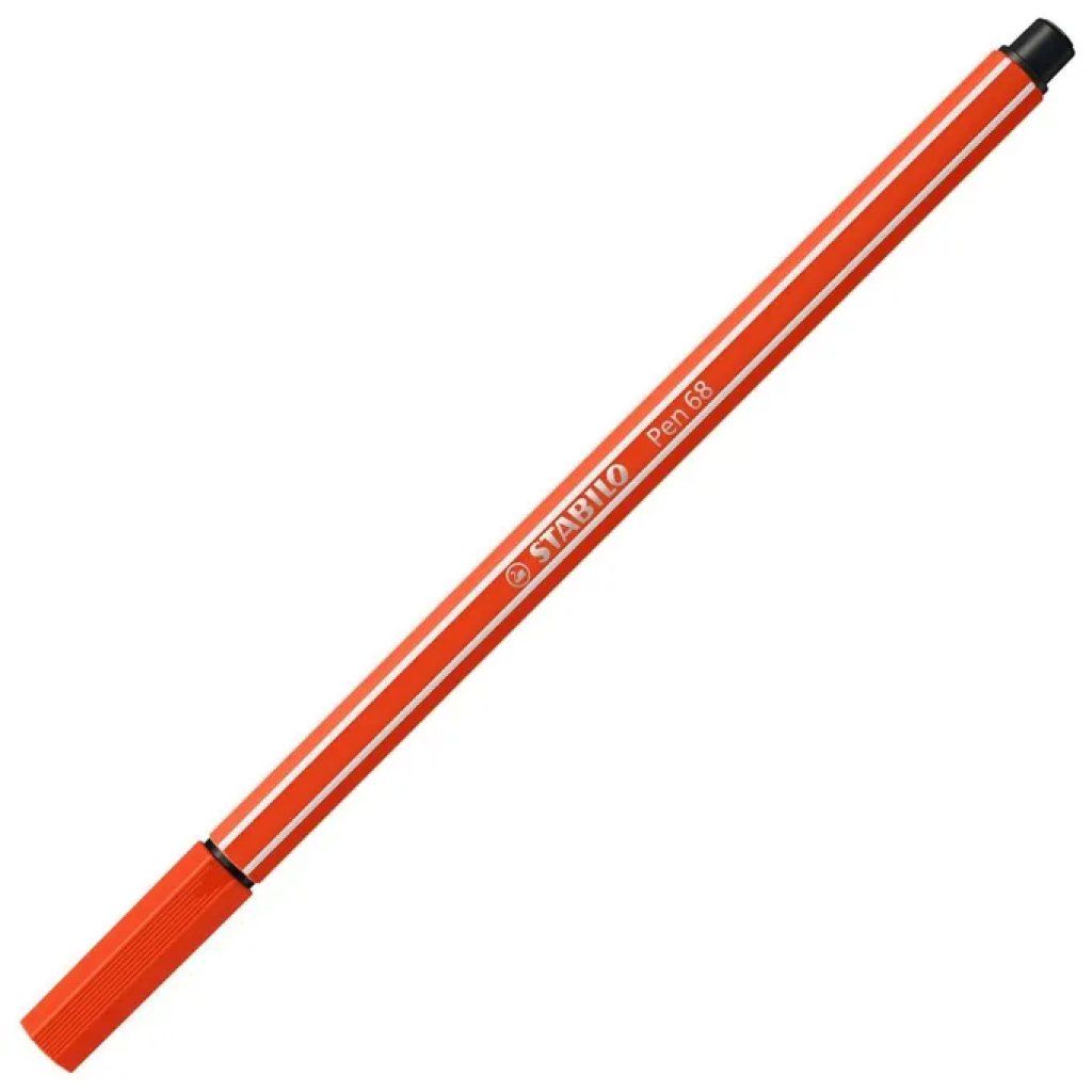 STABILO Pen 68 Pennarelli Rosso Chiaro, Confezione da 10