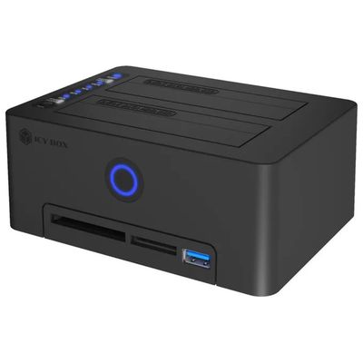ICY BOX IB-1233CL-CR Caddy SATA con lettore CF/SD, USB 3.2 Gen 1
