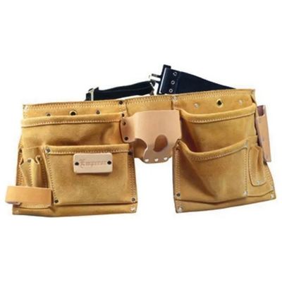 VIGOR-BLINKY Vigor Blinky Houston 40570-40 – Doppia borsa da carpentiere in vera pelle