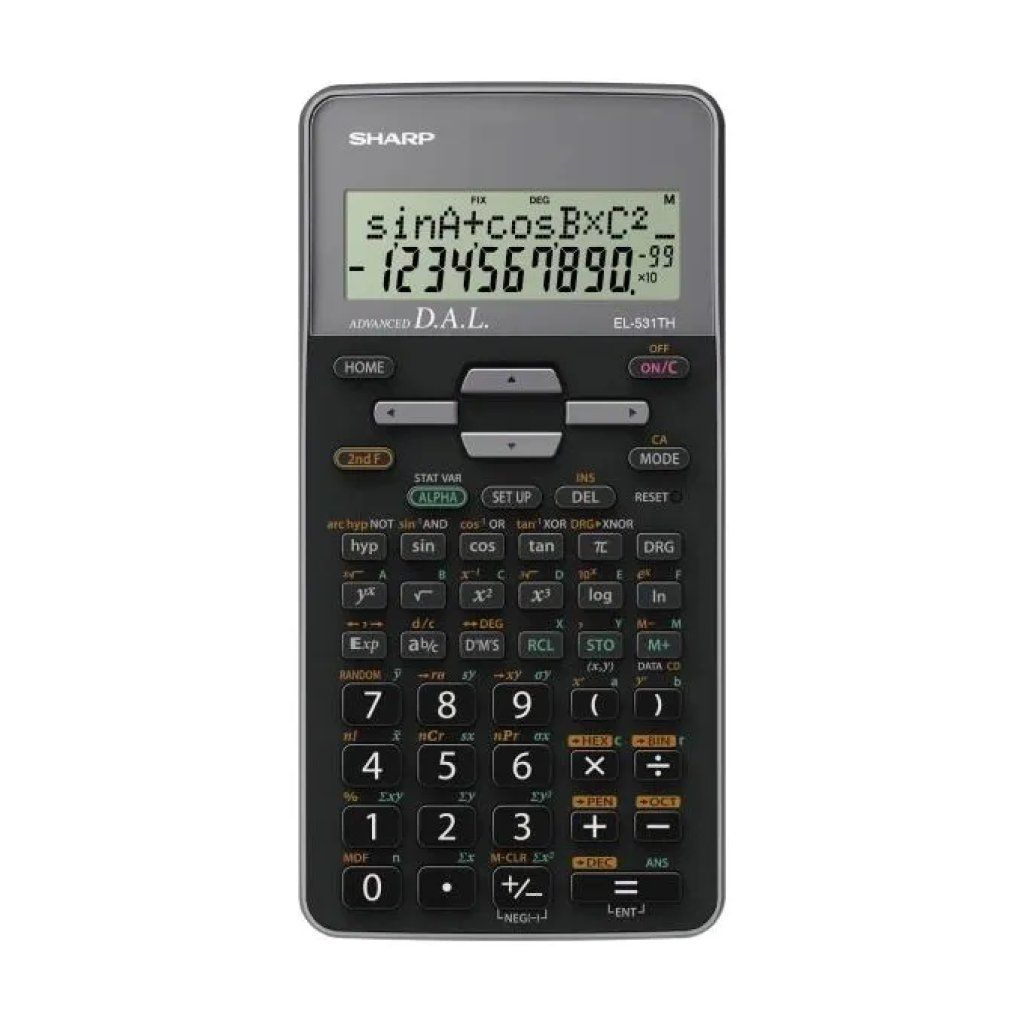 Sharp El531thbgy Calcolatrice Scientifica 2 Righe x 12 Caratteri 10 Cifre 2 Esponenti Grigia Sharp El531thbgy Calcolatrice Scientifica 2 Righe x 12 Caratteri 10 Cifre 2 Esponenti Grigia
