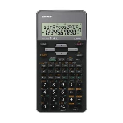 Sharp El531thbgy Calcolatrice Scientifica 2 Righe x 12 Caratteri 10 Cifre 2 Esponenti Grigia