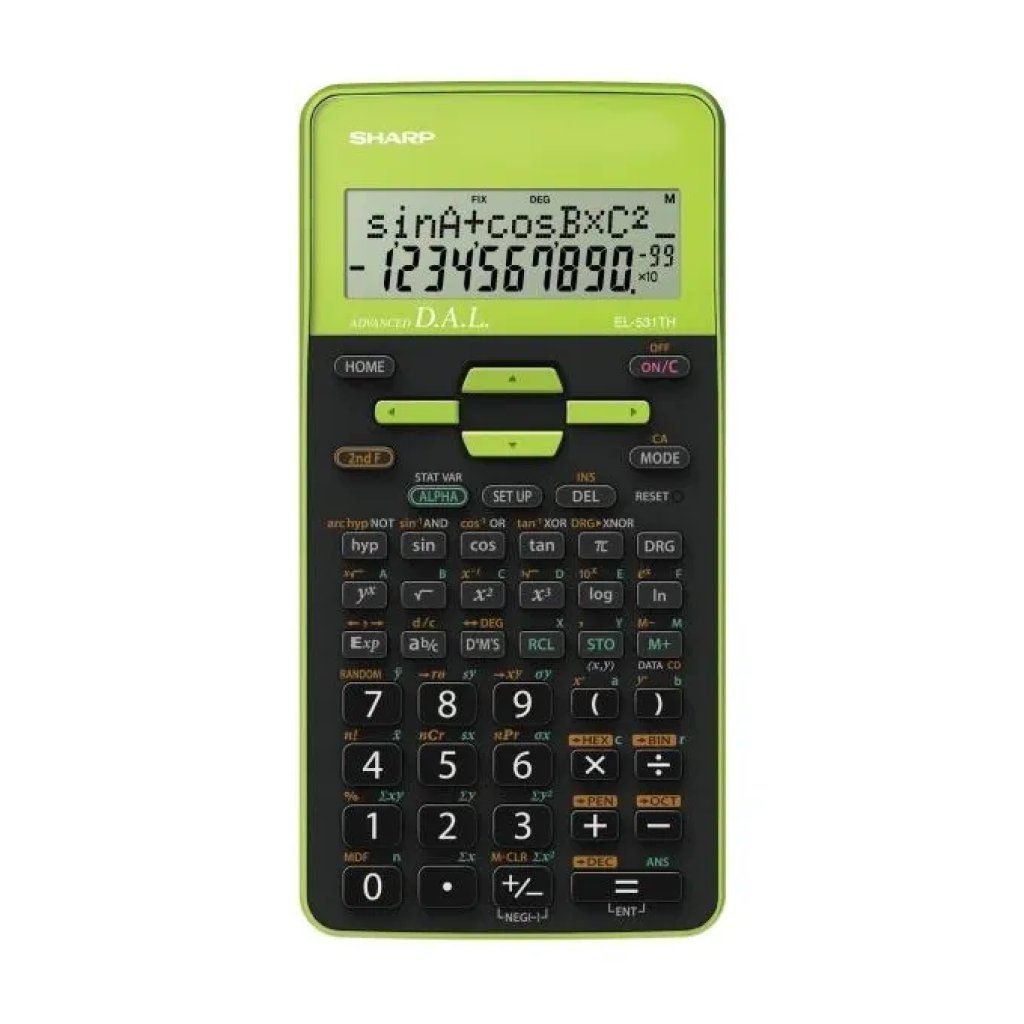 Sharp EL-531THBGR Calcolatrice Scientifica Verde