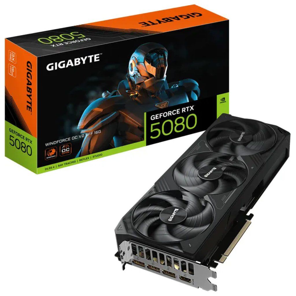 Gigabyte GeForce RTX 5080 WINDFORCE OC SFF 16G, 16 GB GDDR7