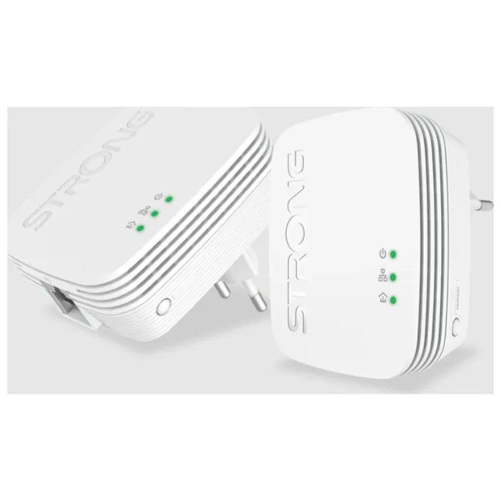 STRONG PLW600MDUO Kit Powerline WiFi AV600, 300 Mbps, 2 porte Ethernet