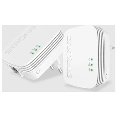 STRONG PLW600MDUO Kit Powerline WiFi AV600, 300 Mbps, 2 porte Ethernet STRONG PLW600MDUO Kit Powerline WiFi AV600, 300 Mbps, 2 porte Ethernet
