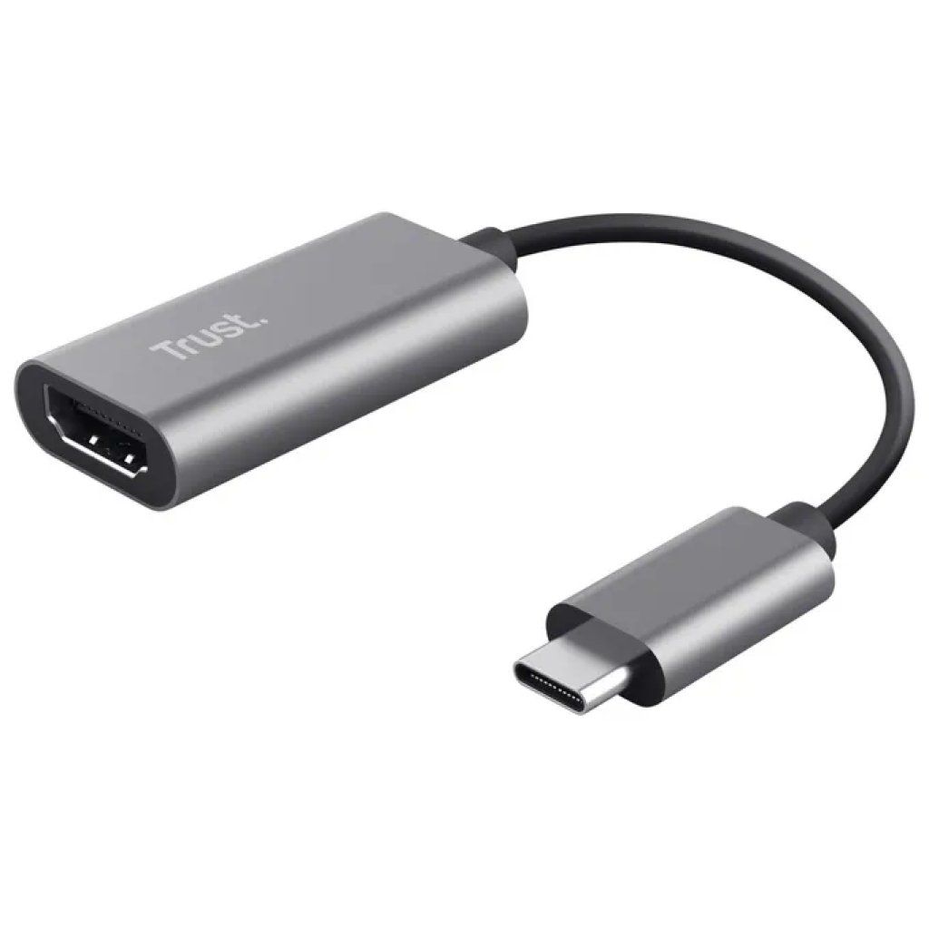 Trust Dalyx adattatore USB-C a HDMI 4K grigio Trust Dalyx adattatore USB-C a HDMI 4K grigio