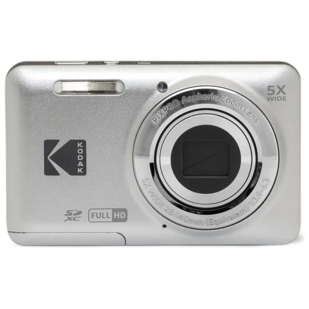 Kodak KF55SL Fotocamera Compatta 16 MP con Zoom 5x, Schermo 2,7" Argento