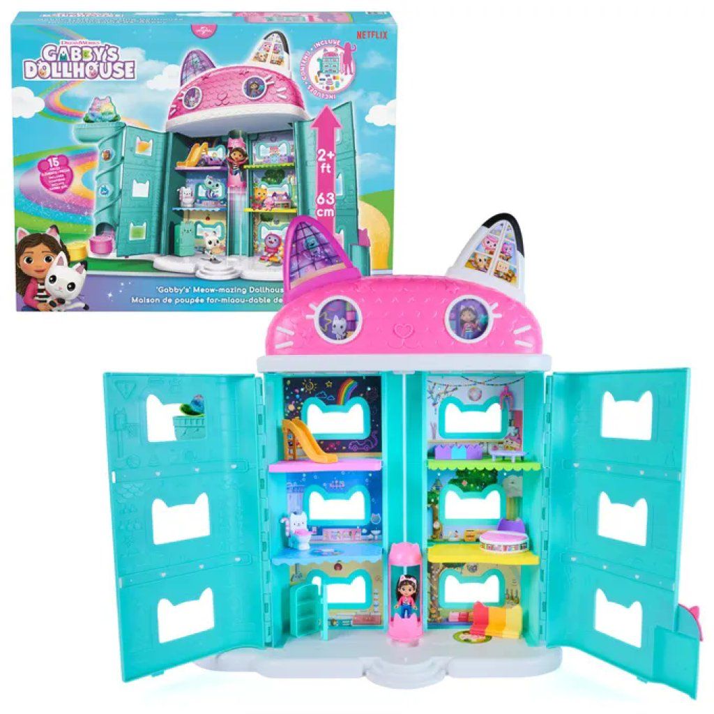 SPIN MASTER Casa delle Bambole di Gabby Spin Master con Personaggio e Accessori, 63 cm