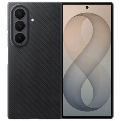 Samsung Galaxy Z Fold8 Cover Magnetica in Fibra Aramidica Nera Samsung Galaxy Z Fold8 Cover Magnetica in Fibra Aramidica Nera