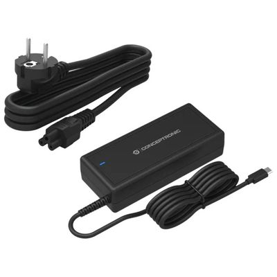 Conceptronic Caricatore GaN USB-C PD 90W Nero Conceptronic Caricatore GaN USB-C PD 90W Nero