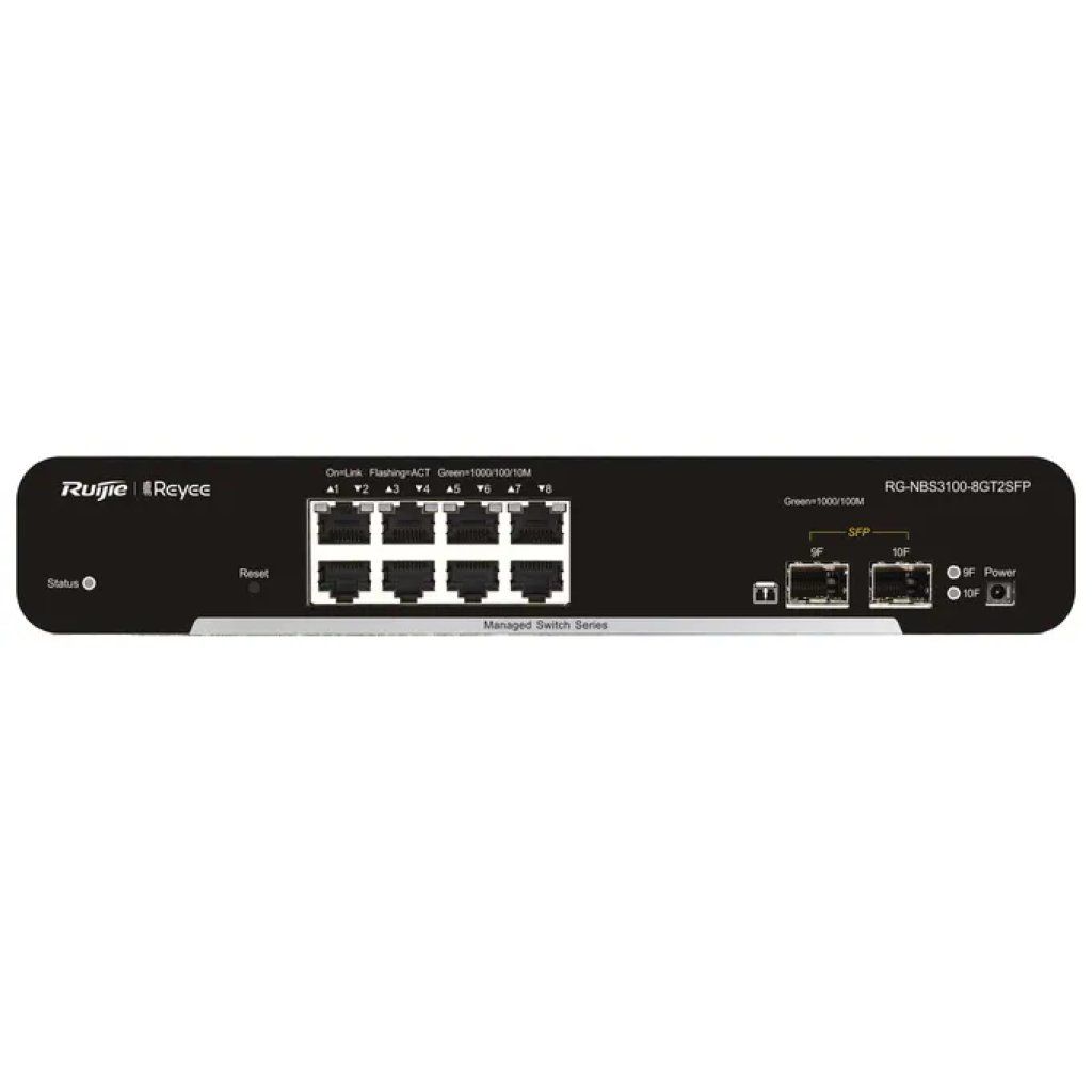 Ruijie Networks Ruijie RG-NBS3100-8GT2SFP Switch Gestito L2 Gigabit, 8 Porte e 2 Slot SFP
