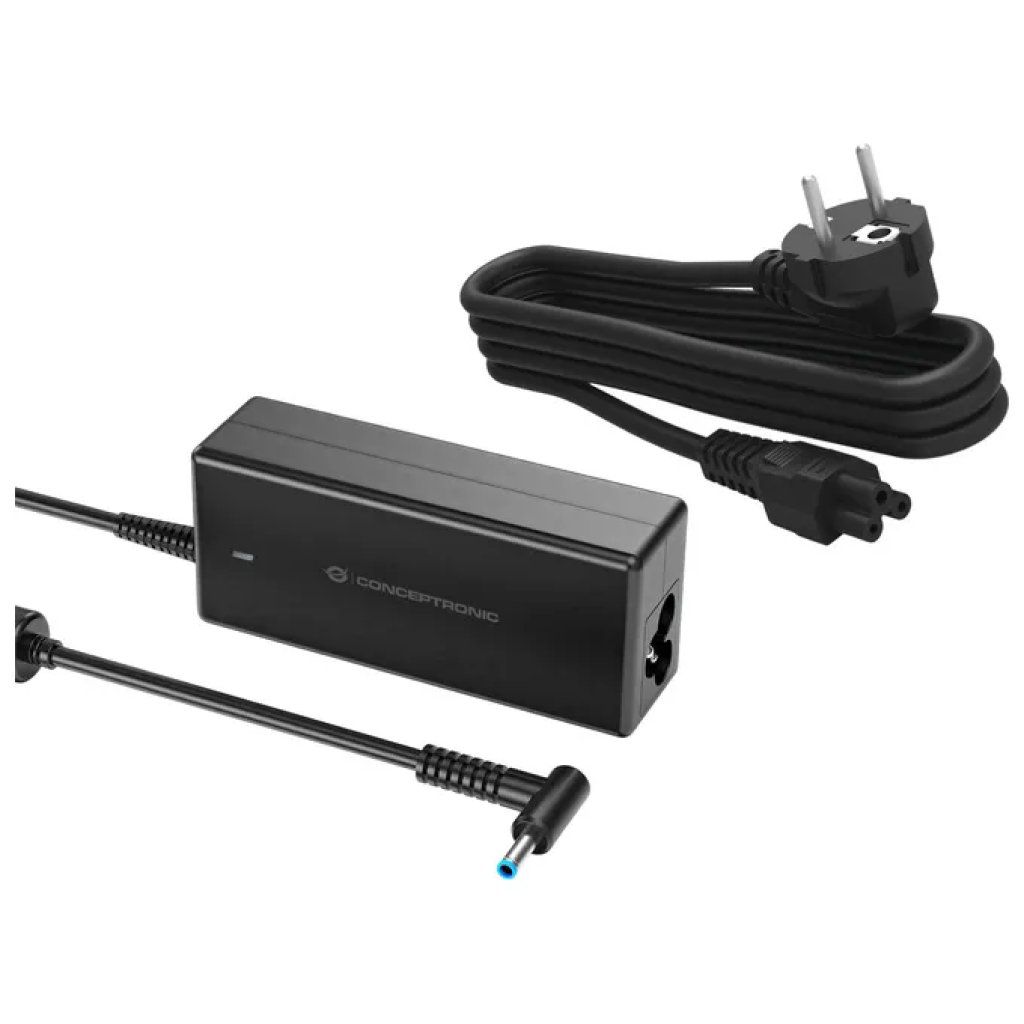Conceptronic caricatore per laptop HP 65W, 19V, connettore 4,5 × 3,0 mm Conceptronic caricatore per laptop HP 65W, 19V, connettore 4,5 × 3,0 mm