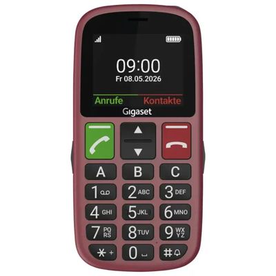 Gigaset GL30 Telefono per Anziani Rosso con Tasti Grandi