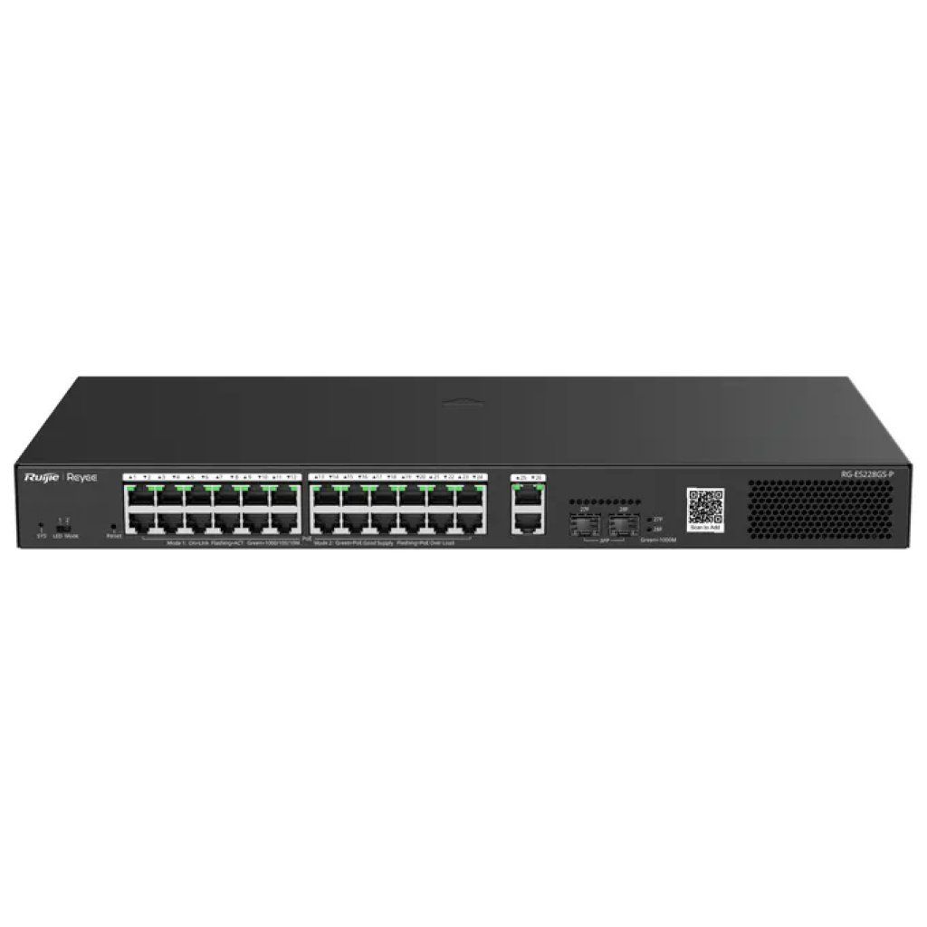 Ruijie Networks RG-ES228GS-P Switch Gigabit PoE+ 26 porte, 370 W