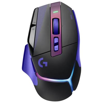 Logitech G502 X PLUS Mouse Gaming Wireless e USB-C, 44.000 DPI, Nero e Viola
