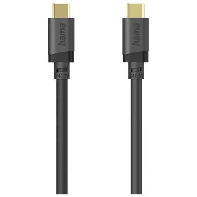 Hama 00202008 Cavo USB-C 3.2 Gen 1, 240 W, 75 cm, Nero