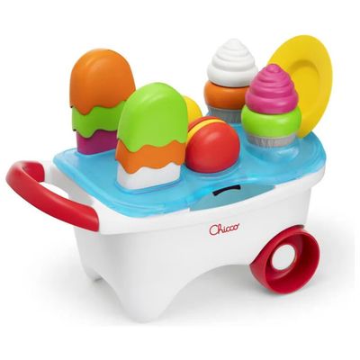 Chicco Carretto dei Gelati 2 in 1, Playset 19 Pezzi