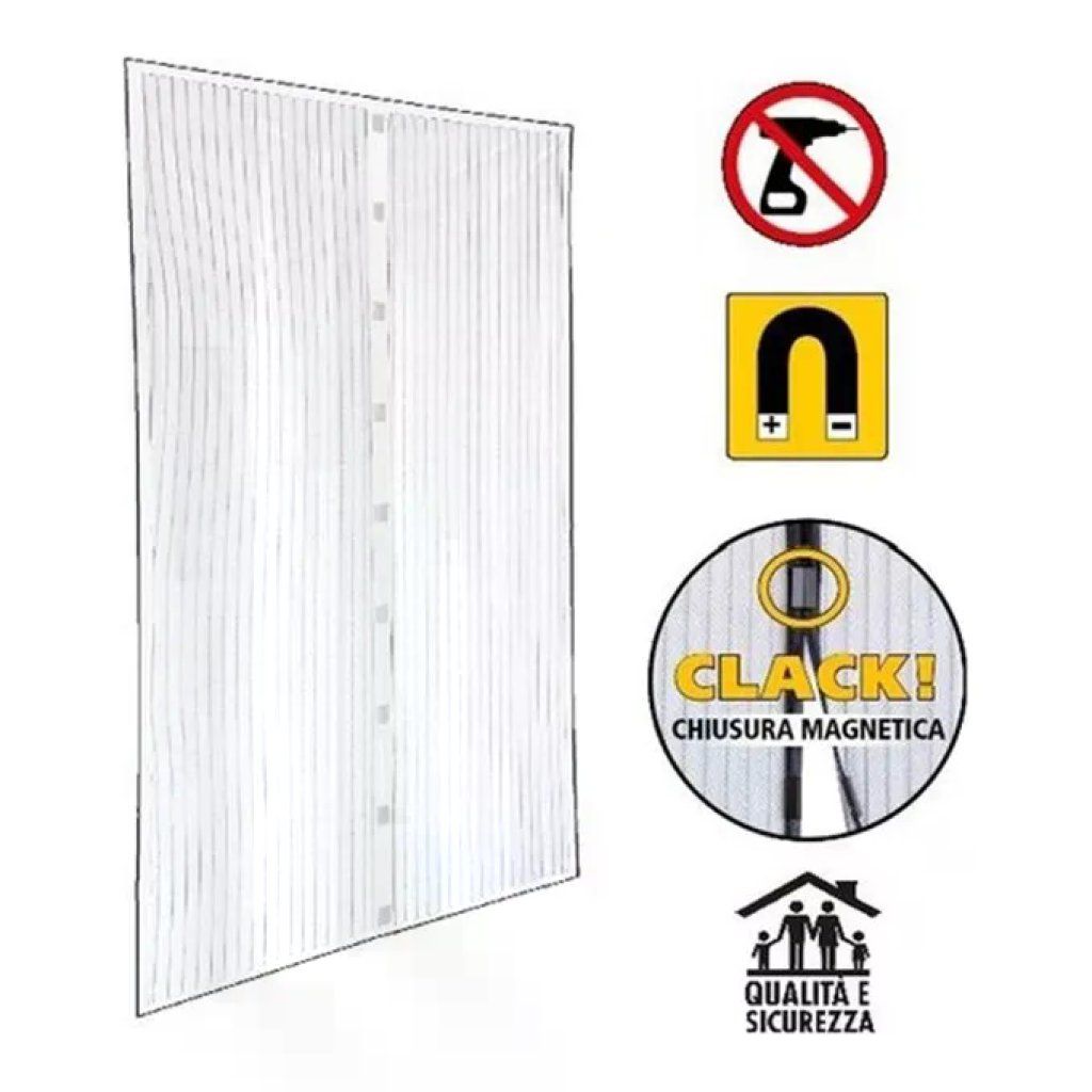 IRS Zanzariera Magnetica per Porta Bianca 120 x 240 cm IRS Zanzariera Magnetica per Porta Bianca 120 x 240 cm