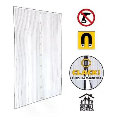 IRS Zanzariera Magnetica per Porta Bianca 120 x 240 cm IRS Zanzariera Magnetica per Porta Bianca 120 x 240 cm