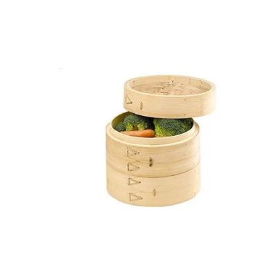 Kaufgut Cuocivapore in Bambù a 2 Piani, 18 cm