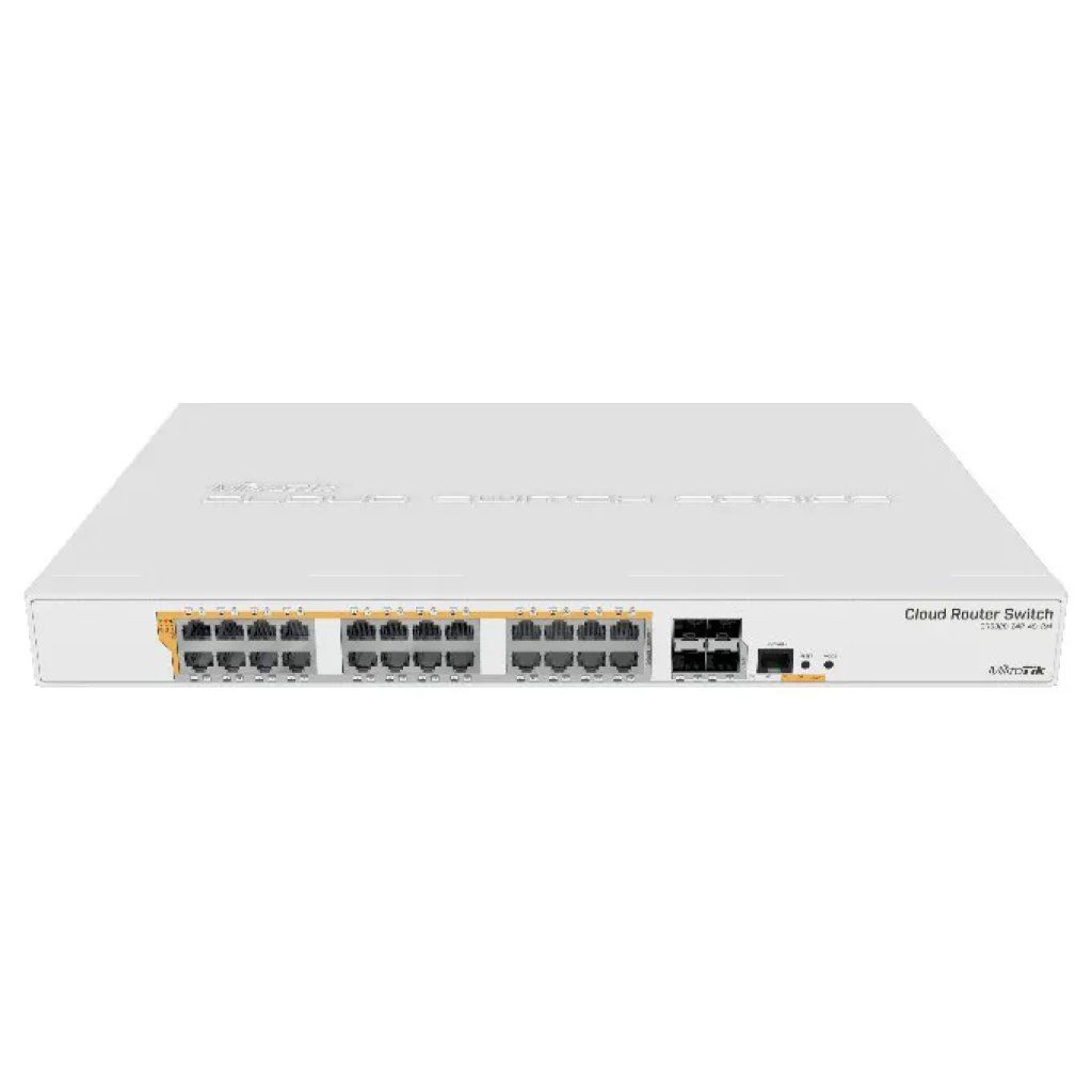 Mikrotik CRS328-24P-4S+RM Switch Cloud Router 24 porte Gigabit PoE L2-L3 Gestito Bianco