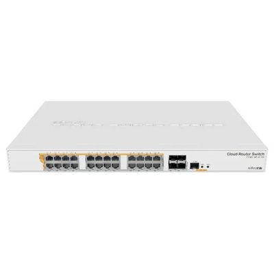 Mikrotik CRS328-24P-4S+RM Switch Cloud Router 24 porte Gigabit PoE L2-L3 Gestito Bianco