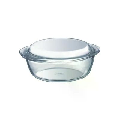 Pyrex Casseruola Tonda in Vetro con Coperchio, 1,3 L