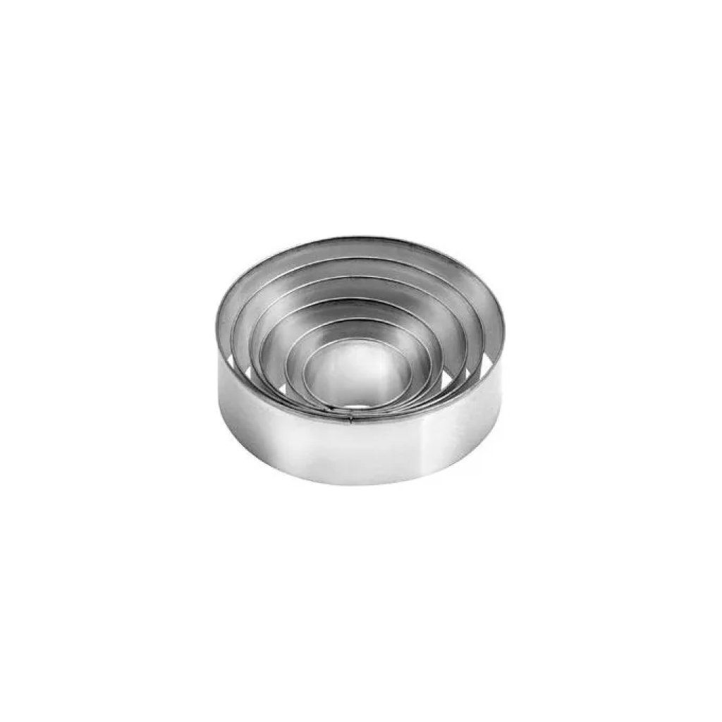 Tescoma Delícia – Set 6 tagliabiscotti tondi in banda stagnata, 3–8 cm