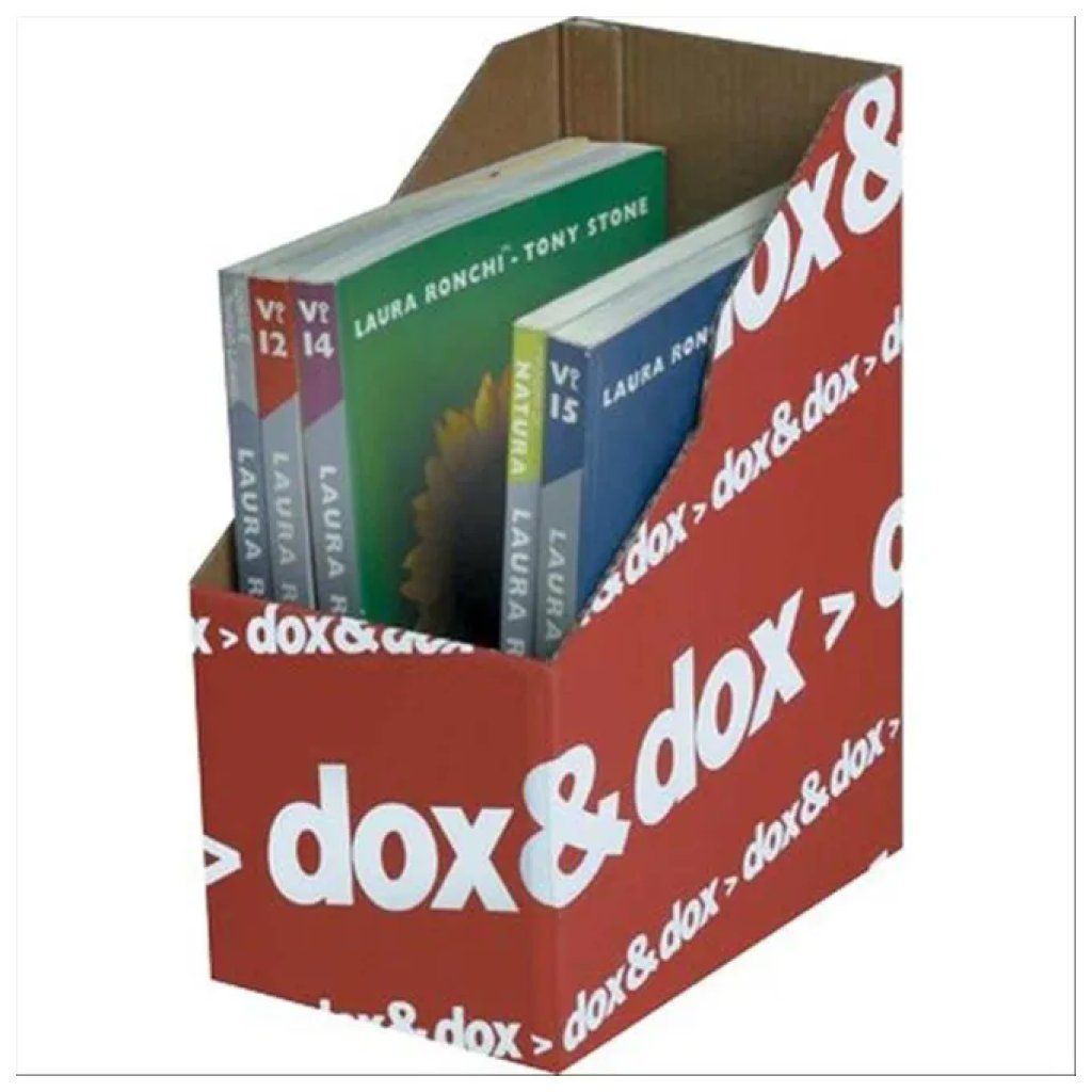 Rexel Dox portariviste in cartone A4, bianco e rosso, confezione da 12