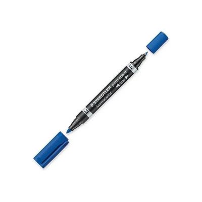 Staedtler Lumocolor Duo 348-3 Pennarello Permanente Blu