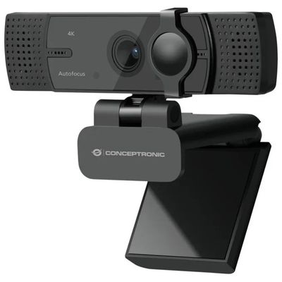 Conceptronic AMDIS08B Webcam 4K Ultra HD 3840x2160 Pixel 15.9 MP Doppio Microfono Grandangolo 120° USB 2 Conceptronic AMDIS08B Webcam 4K Ultra HD 3840x2160 Pixel 15.9 MP Doppio Microfono Grandangolo 120° USB 2