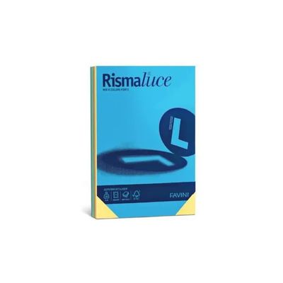 CARTOTECNICA FAVINI Favini Rismaluce Mix Carta Colorata A3 140 g/m², 200 Fogli, 6 Colori CARTOTECNICA FAVINI Favini Rismaluce Mix Carta Colorata A3 140 g/m², 200 Fogli, 6 Colori